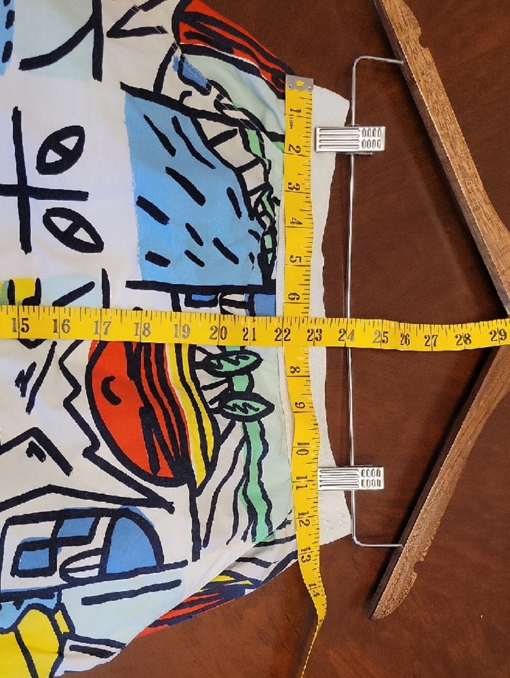 Abstract Multi-Color Cotton Blend Pencil Skirt - Picture 5 of 5